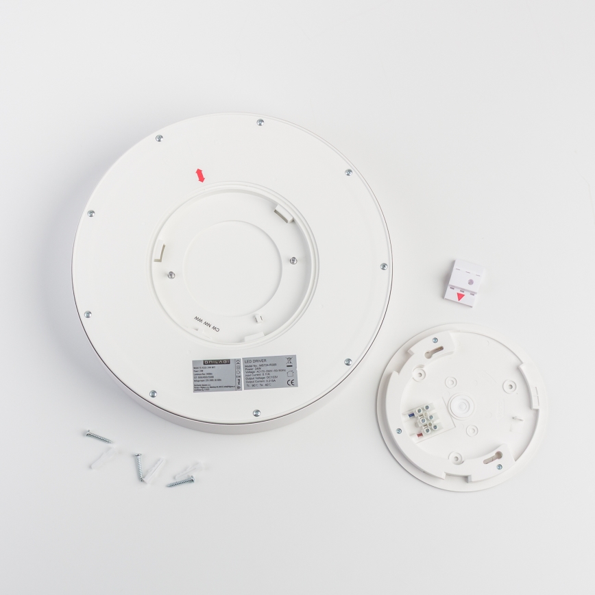 Brilagi - vonios kambario LED lubinis šviestuvas POOL LED/24W/230V 3000/4000/5500K, Ø 30 cm, IP54, balta