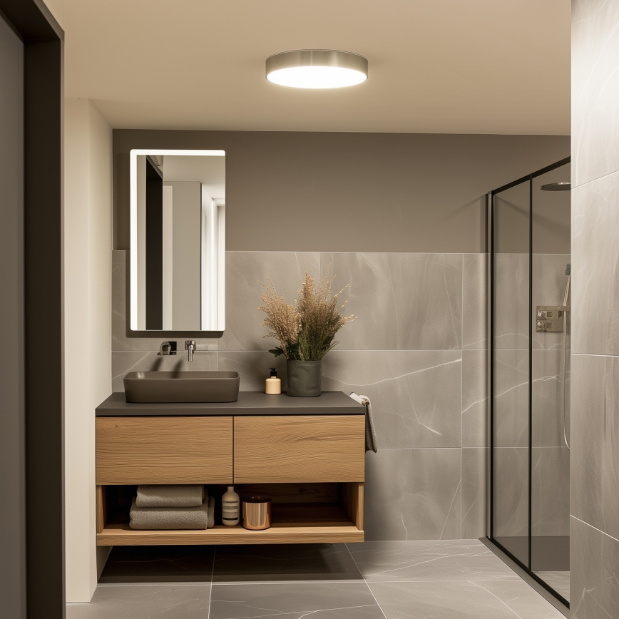 Brilagi - LED vonios lubinis šviestuvas POOL LED/36W/230V 3000/4000/5500K skersm. 40 cm IP54 matinis chromas