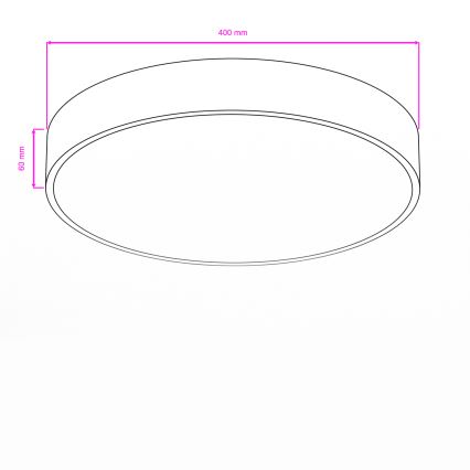 Brilagi - LED vonios lubinis šviestuvas POOL LED/36W/230V 3000/4000/5500K skersm. 40 cm IP54 matinis chromas