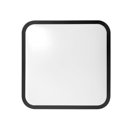 Brilagi - LED vonios lubų šviestuvas su jutikliu ZENNA LED/18W/230V 28,5x28,5 cm IP44 juodas + nuotolinio valdymo pultas