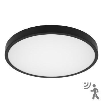 BRILAGI - LED Vonios kambario lubinis šviestuvas su jutikliu ZENNA LED/36W/230V skersm. 41,3 cm IP44 juoda + nuotolinio valdymo pultas