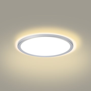 Brilagi - LED vonios kambario lubinis šviestuvas ULTRA PLONAS LED/18W/230V Ø 30 cm sidabro spalvos IP54