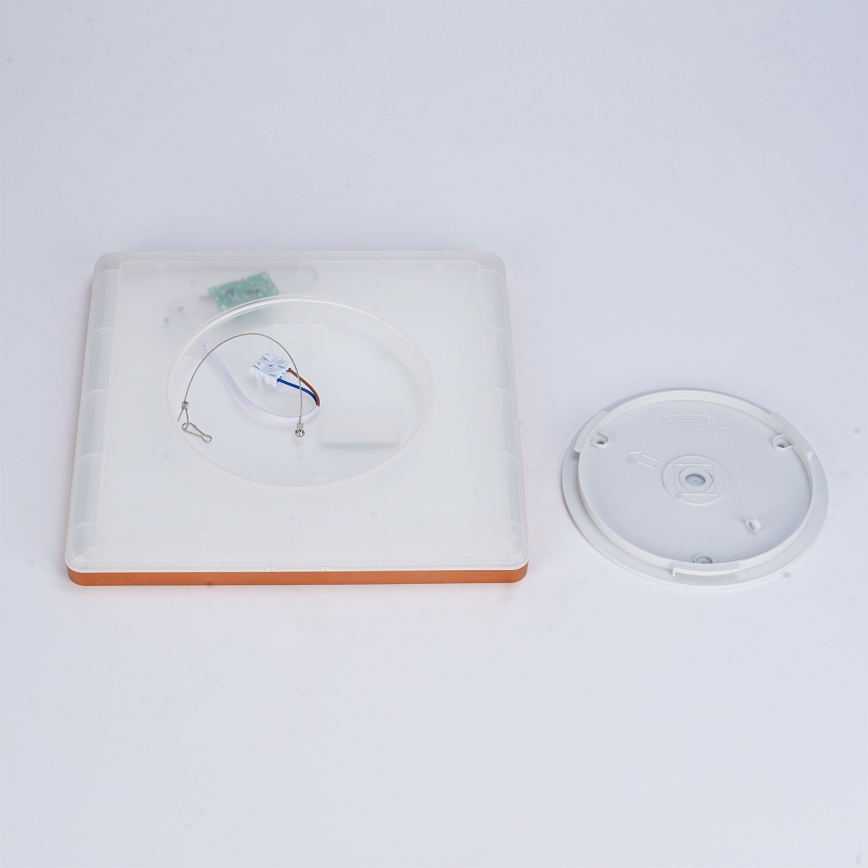 Brilagi - LED vonios kambario lubinis šviestuvas ULTRA SLIM LED/18W/230V 30x30 cm rožinio aukso IP54