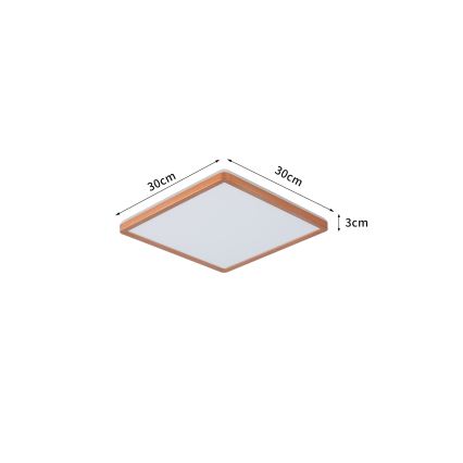 Brilagi - LED vonios kambario lubinis šviestuvas ULTRA SLIM LED/18W/230V 30x30 cm rožinio aukso IP54