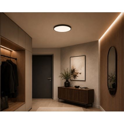 BRILAGI - LED vonios kambario lubinis šviestuvas ZENNA LED/18W/230V Ø 29,5 cm IP44 antracito spalvos