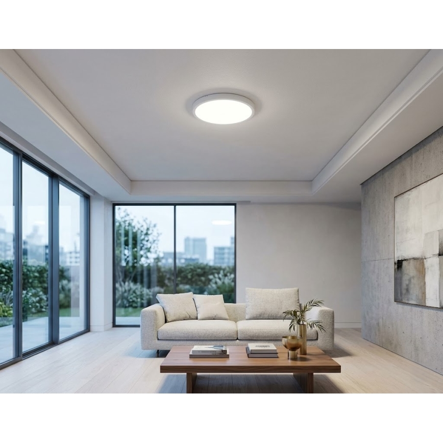 BRILAGI - LED vonios kambario lubinis šviestuvas ZENNA LED/18W/230V Ø 29,5 cm IP44 baltas