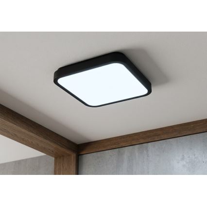 BRILAGI - LED vonios kambario lubinis šviestuvas ZENNA LED/24W/230V 34,5x34,5 cm IP44 juodas