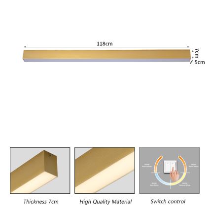 Brilagi - LED vonios kambario lubinis šviestuvas SLEEKLINE LED/40W/230V 3000/4500/6000K auksinis IP44