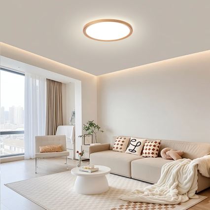 Brilagi - LED vonios kambario lubinis šviestuvas ULTRA SLIM LED/24W/230V Ø 42 cm rožinio aukso IP54