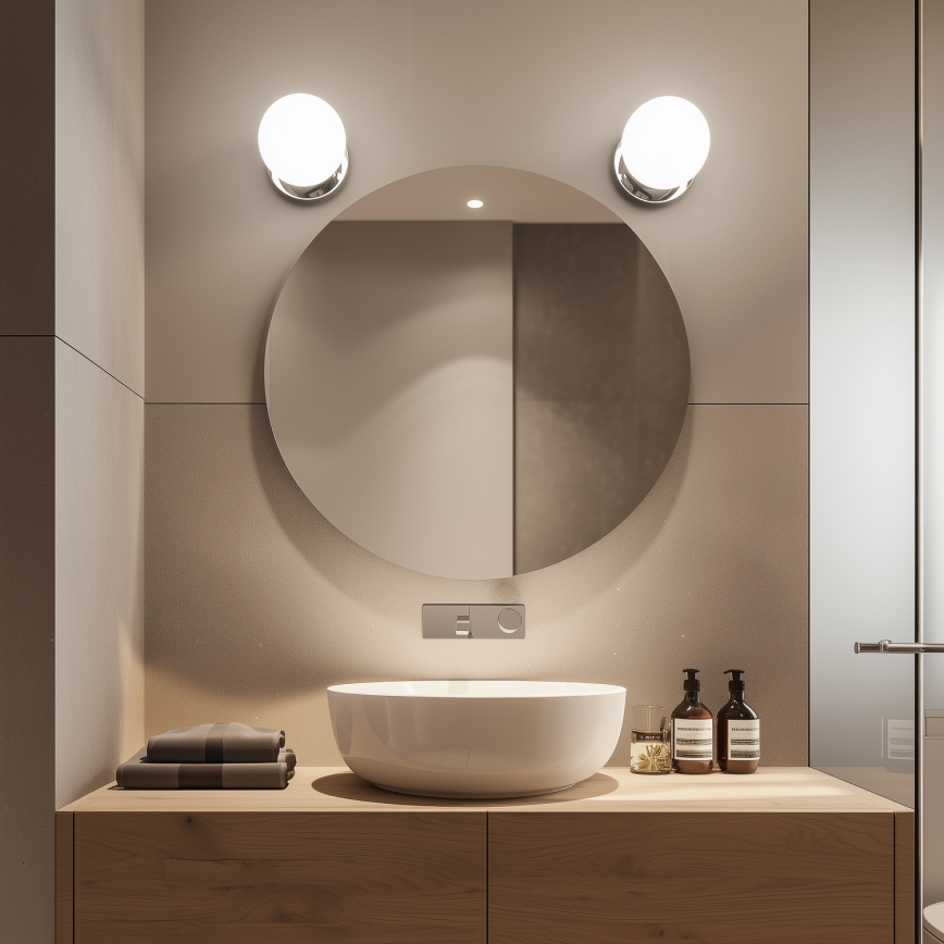 Brilagi - LED vonios kambario sieninis šviestuvas BALL LED/6W/230V 3000/4000/6500K IP44 blizgus chromas