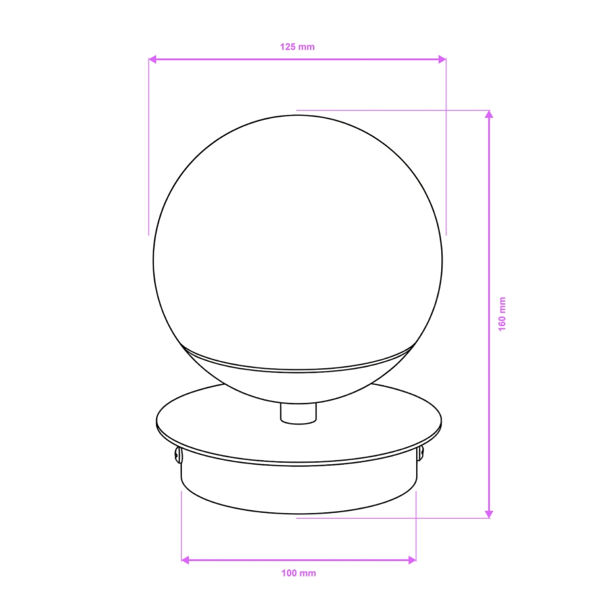 Brilagi - LED vonios kambario sieninis šviestuvas BALL LED/6W/230V 3000/4000/6500K IP44 blizgus chromas