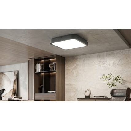 BRILAGI - LED vonios kambario lubinis šviestuvas su judesio jutikliu ZENNA LED/18W/230V 28,5x28,5 cm IP44 antracito spalva + nuotolinis valdymas