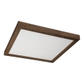Brilagi - LED Vonios lubų šviestuvas WOODY FRAME LED/40W/230V 60x60 cm IP44 riešutmedžio