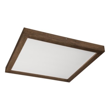 Brilagi - LED Vonios lubų šviestuvas WOODY FRAME LED/40W/230V 60x60 cm IP44 riešutmedžio