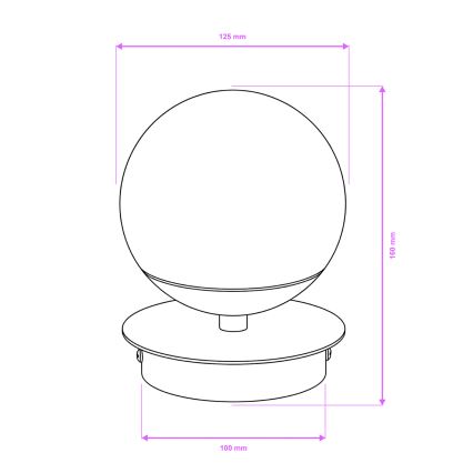 Brilagi - LED vonios sieninis šviestuvas BALL LED/6W/230V 3000/4000/6500K IP44 juodas