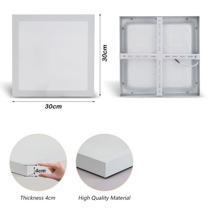 Brilagi - LED lubinis vonios šviestuvas FRAME LED/24W/230V 30x30 cm 3000/4000/6000K IP44 balta