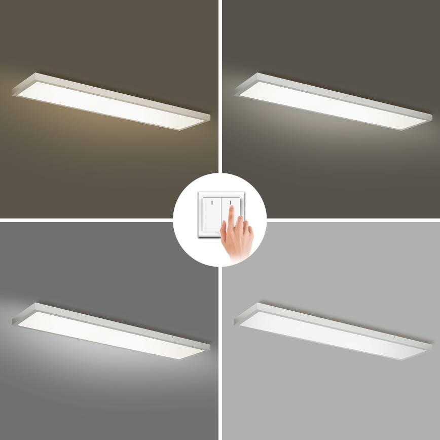 Brilagi - LED vonios kambario lubinis šviestuvas FRAME LED/50W/230V 3000/4000/6000K 120x30 cm IP44 sidabrinis