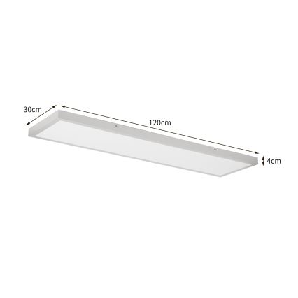 Brilagi - LED vonios kambario lubinis šviestuvas FRAME LED/50W/230V 3000/4000/6000K 120x30 cm IP44 sidabrinis