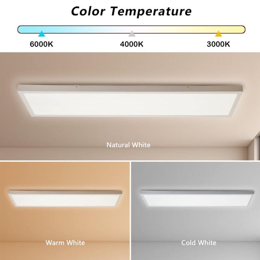 Brilagi - LED lubinis vonios šviestuvas FRAME LED/50W/230V 30x120 cm 3000/4000/6000K IP44 balta