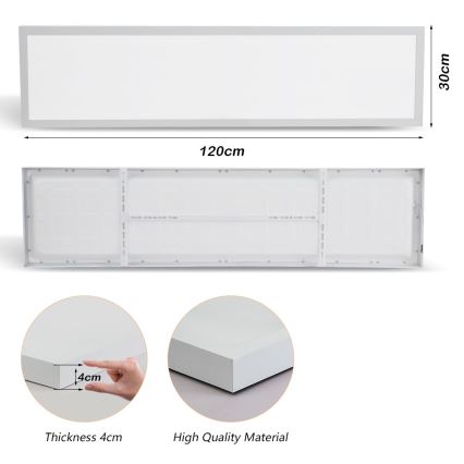 Brilagi - LED lubinis vonios šviestuvas FRAME LED/50W/230V 30x120 cm 3000/4000/6000K IP44 balta