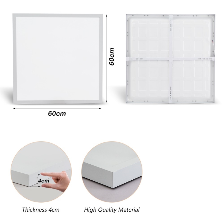 Brilagi - LED lubinis vonios šviestuvas FRAME LED/50W/230V 60x60 cm 3000/4000/6000K IP44 balta
