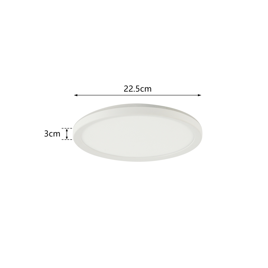 Brilagi - LED lubinis vonios šviestuvas ULTRA SLIM LED/12W/230V diametras 22,5 cm balta IP54