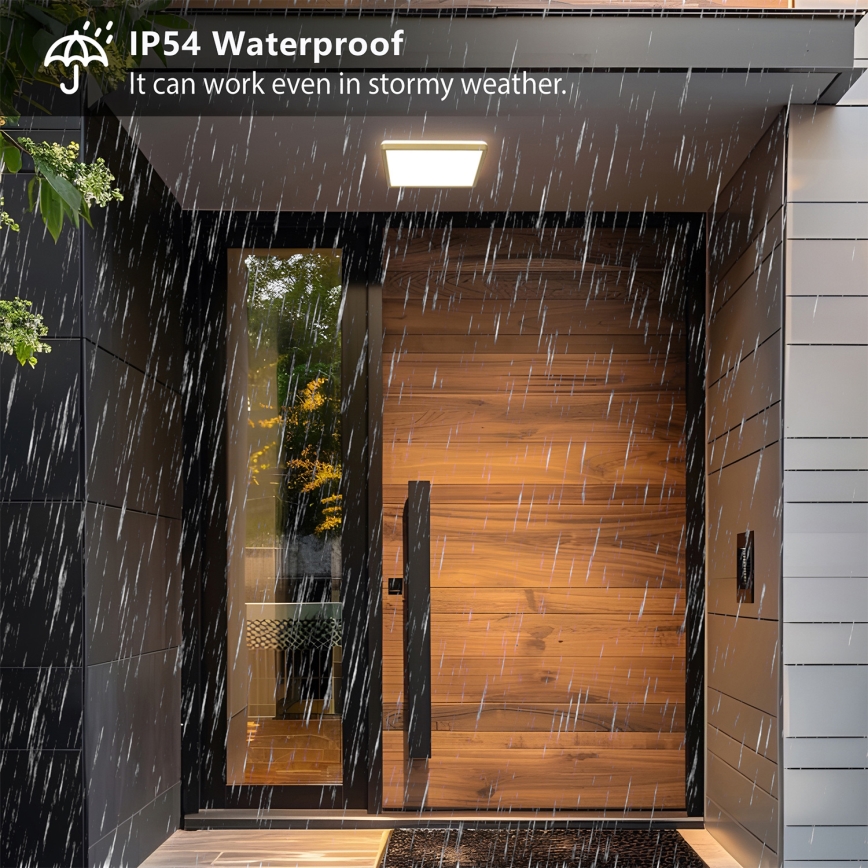 Brilagi - LED vonios kambario lubinis šviestuvas ULTRA SLIM LED/18W/230V 30x30 cm auksinė IP54