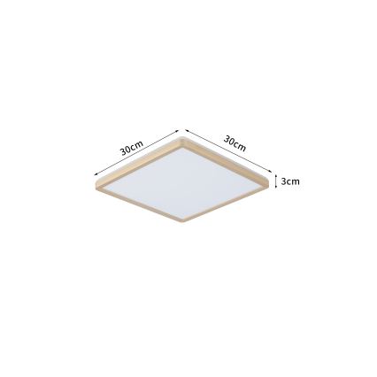 Brilagi - LED vonios kambario lubinis šviestuvas ULTRA SLIM LED/18W/230V 30x30 cm auksinė IP54