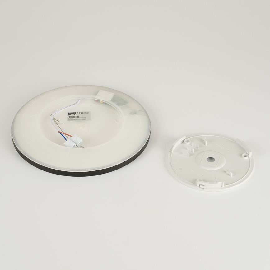 Brilagi - LED lubinis vonios šviestuvas ULTRA SLIM LED/18W/230V diametras 30 cm juoda IP54