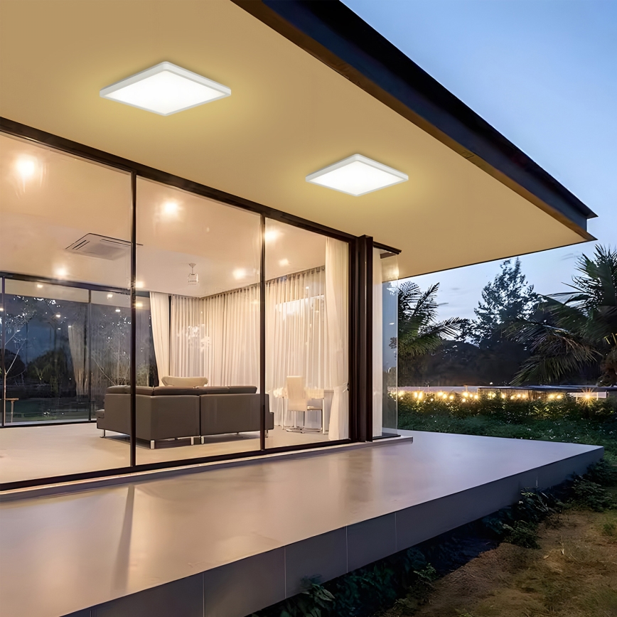 Brilagi - LED lubinis vonios šviestuvas ULTRA SLIM LED/24W/230V 42x42 cm balta IP54