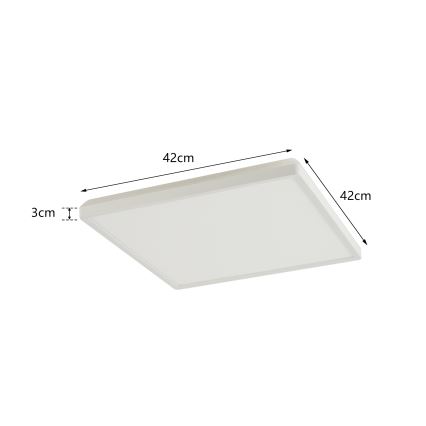 Brilagi - LED lubinis vonios šviestuvas ULTRA SLIM LED/24W/230V 42x42 cm balta IP54
