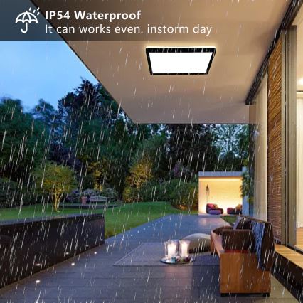 Brilagi - LED lubinis vonios šviestuvas ULTRA SLIM LED/24W/230V 42x42 cm juoda IP54
