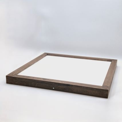 Brilagi - LED Vonios lubų šviestuvas WOODY FRAME LED/40W/230V 60x60 cm IP44 riešutmedžio