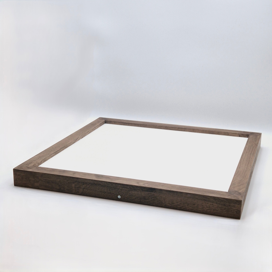 Brilagi - LED Vonios lubų šviestuvas WOODY FRAME LED/40W/230V 60x60 cm IP44 riešutmedžio