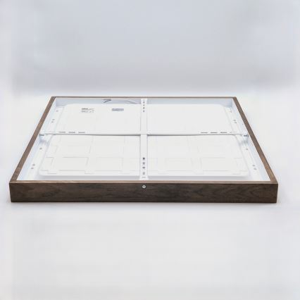 Brilagi - LED Vonios lubų šviestuvas WOODY FRAME LED/40W/230V 60x60 cm IP44 riešutmedžio