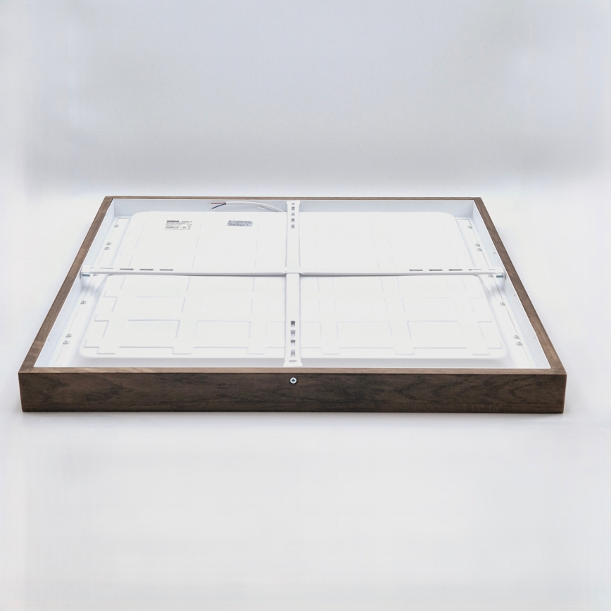 Brilagi - LED Vonios lubų šviestuvas WOODY FRAME LED/40W/230V 60x60 cm IP44 riešutmedžio