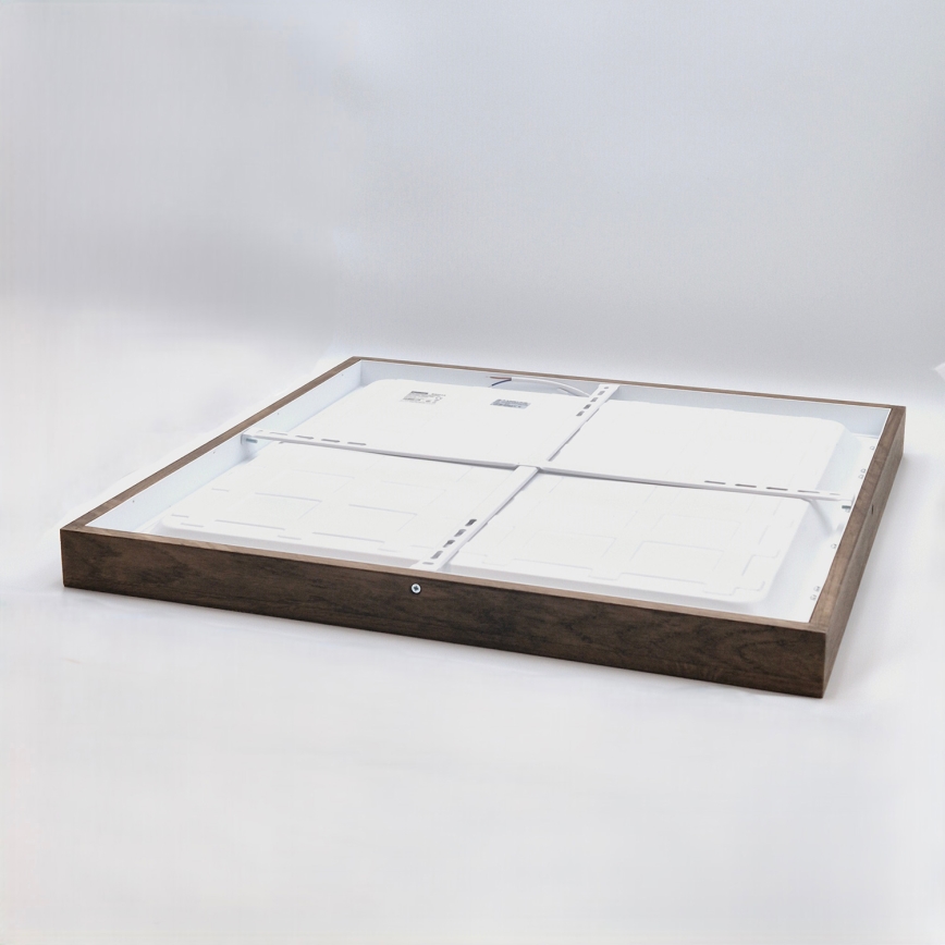 Brilagi - LED Vonios lubų šviestuvas WOODY FRAME LED/40W/230V 60x60 cm IP44 riešutmedžio
