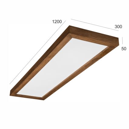 Brilagi - LED Vonios lubinis šviestuvas WOODY FRAME LED/50W/230V 120x30 cm IP44 vyšnia