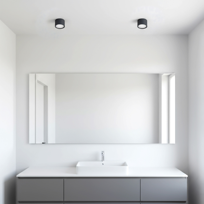 BRILAGI - LED Vonios taškinis šviestuvas SMOOTH 1xGX53/15W/230V 60x82 mm juodas IP54