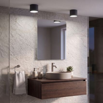 BRILAGI - LED vonios kambario taškinis šviestuvas SMOOTH 1xGX53/15W/230V 60x82 mm juodas IP54