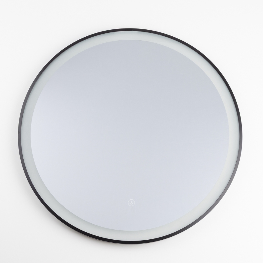 Brilagi - LED vonios veidrodis ASTI LED/19W/230V Ø 60 cm juodas IP44 CRI 90 reguliuojamas + CCT