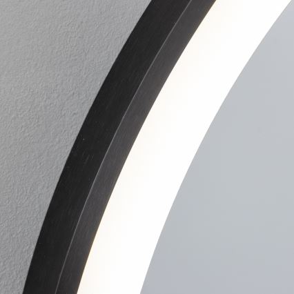 Brilagi - LED vonios veidrodis ASTI LED/19W/230V Ø 60 cm juodas IP44 CRI 90 reguliuojamas + CCT