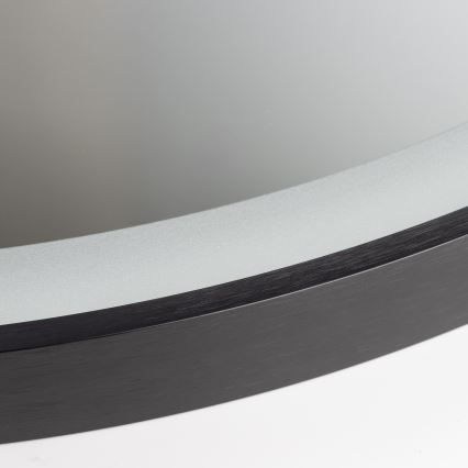 Brilagi - LED vonios veidrodis ASTI LED/19W/230V Ø 60 cm juodas IP44 CRI 90 reguliuojamas + CCT