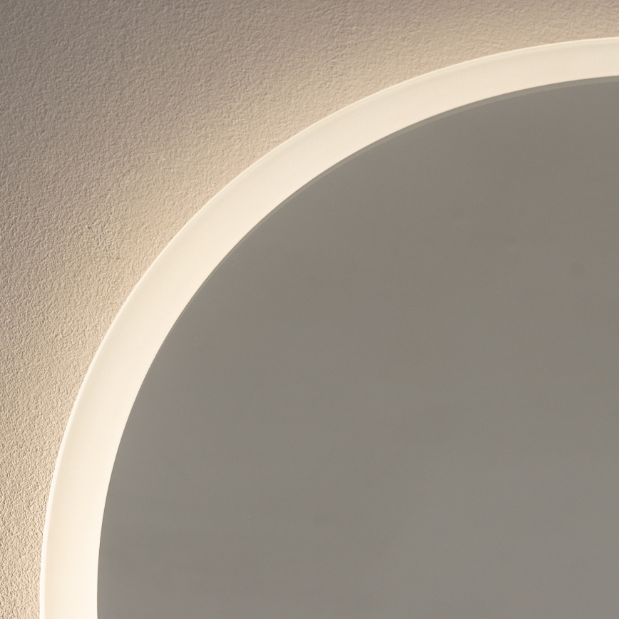 Brilagi - LED vonios veidrodis BERNATE LED/19W/230V Ø 60 cm sidabrinis IP44 CRI 90 dimeriuojamas + CCT