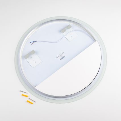 Brilagi - LED vonios veidrodis BERNATE LED/19W/230V Ø 60 cm sidabrinis IP44 CRI 90 dimeriuojamas + CCT