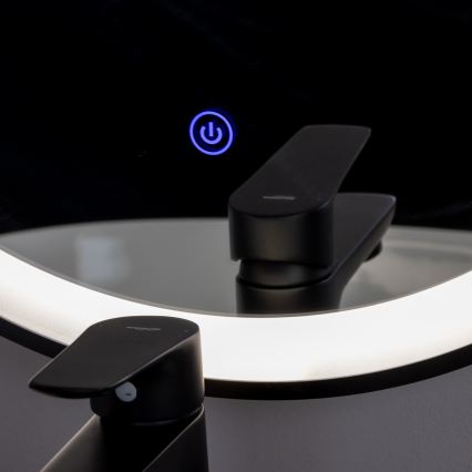 Brilagi - LED vonios veidrodis CANZO LED/25W/230V 50x80 cm juodas IP44 CRI 90 pritemdomas + CCT