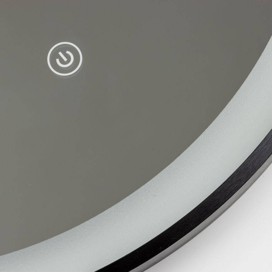 Brilagi - LED vonios veidrodis CANZO LED/25W/230V 50x80 cm juodas IP44 CRI 90 pritemdomas + CCT