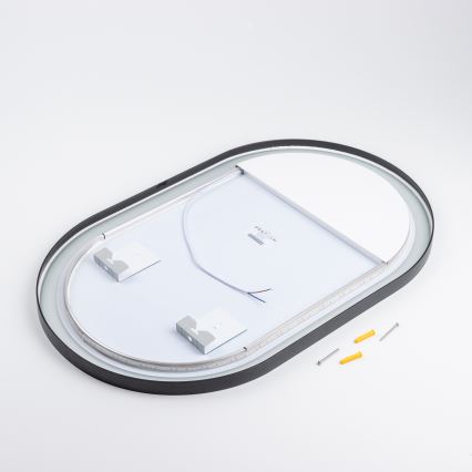 Brilagi - LED vonios veidrodis CANZO LED/25W/230V 50x80 cm juodas IP44 CRI 90 pritemdomas + CCT