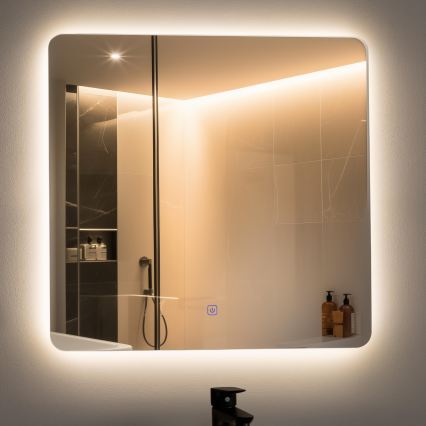 Brilagi - LED vonios veidrodis COMO LED/24W/230V 60x60 cm IP44 CRI 90 pritemdomas + CCT