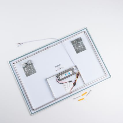 Brilagi - LED vonios veidrodis DESIO LED/20W/230V 40x60 cm sidabro spalvos IP44 CRI 90 reguliuojamas ryškumas + CCT